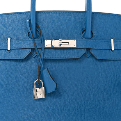 Hermes Epsom Birkin 35 Bleu Izmir 8 of 14