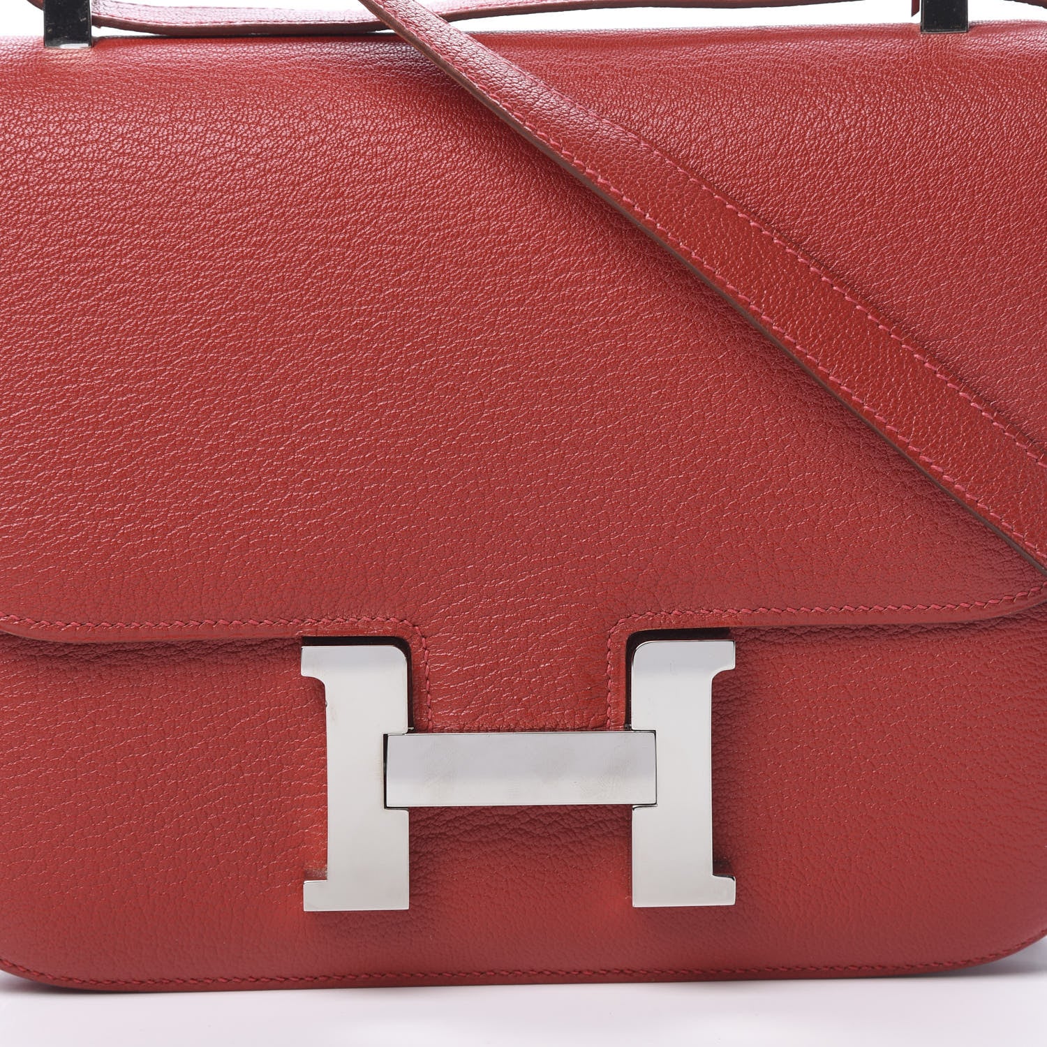 Hermes Chevre De Coromandel Constance 24 Rouge Casaque 7 of 9