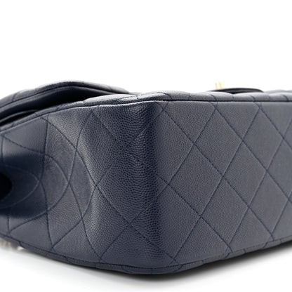 Chanel Caviar Quilted Jumbo Double Flap Navy Blue 8 of 10