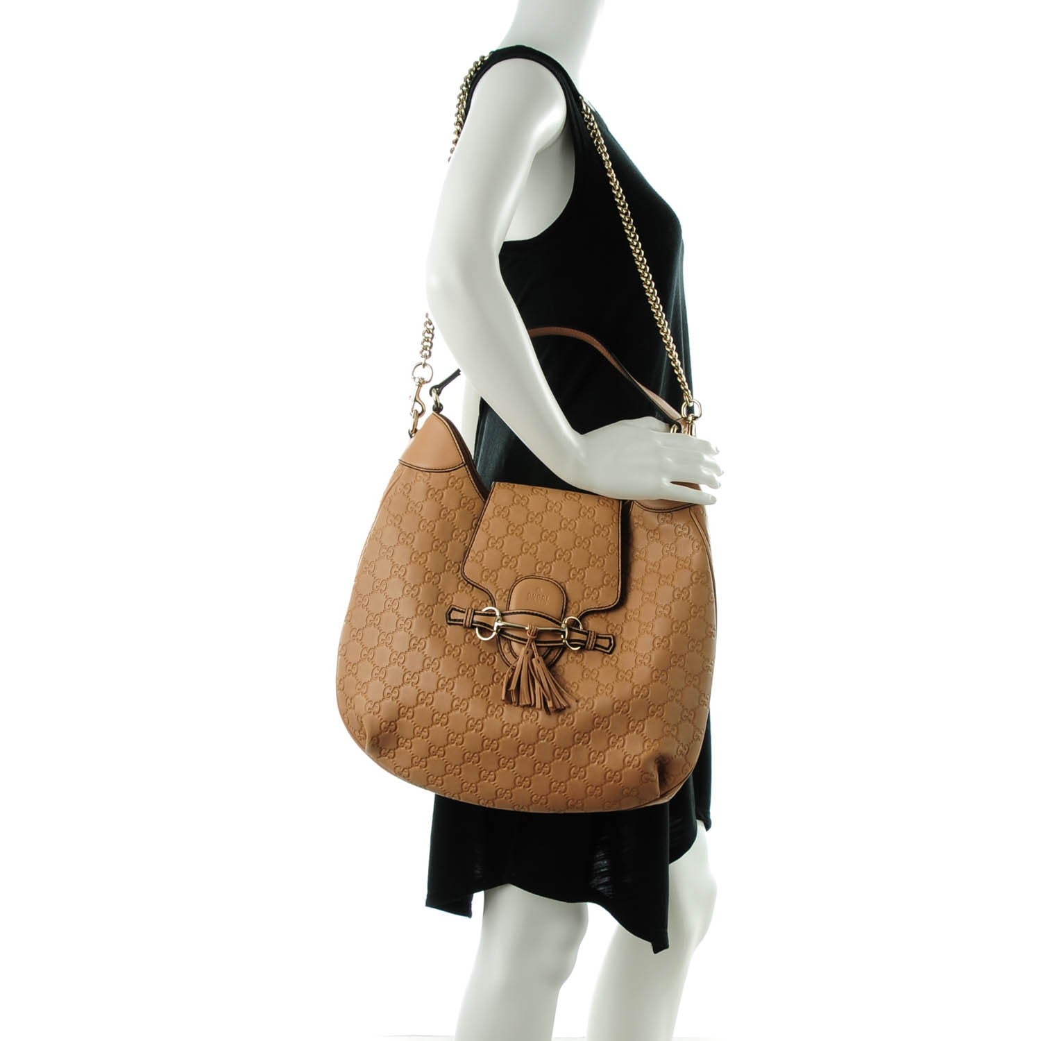 Gucci Soft Guccissima Medium Emily Hobo Camelia 2 of 7