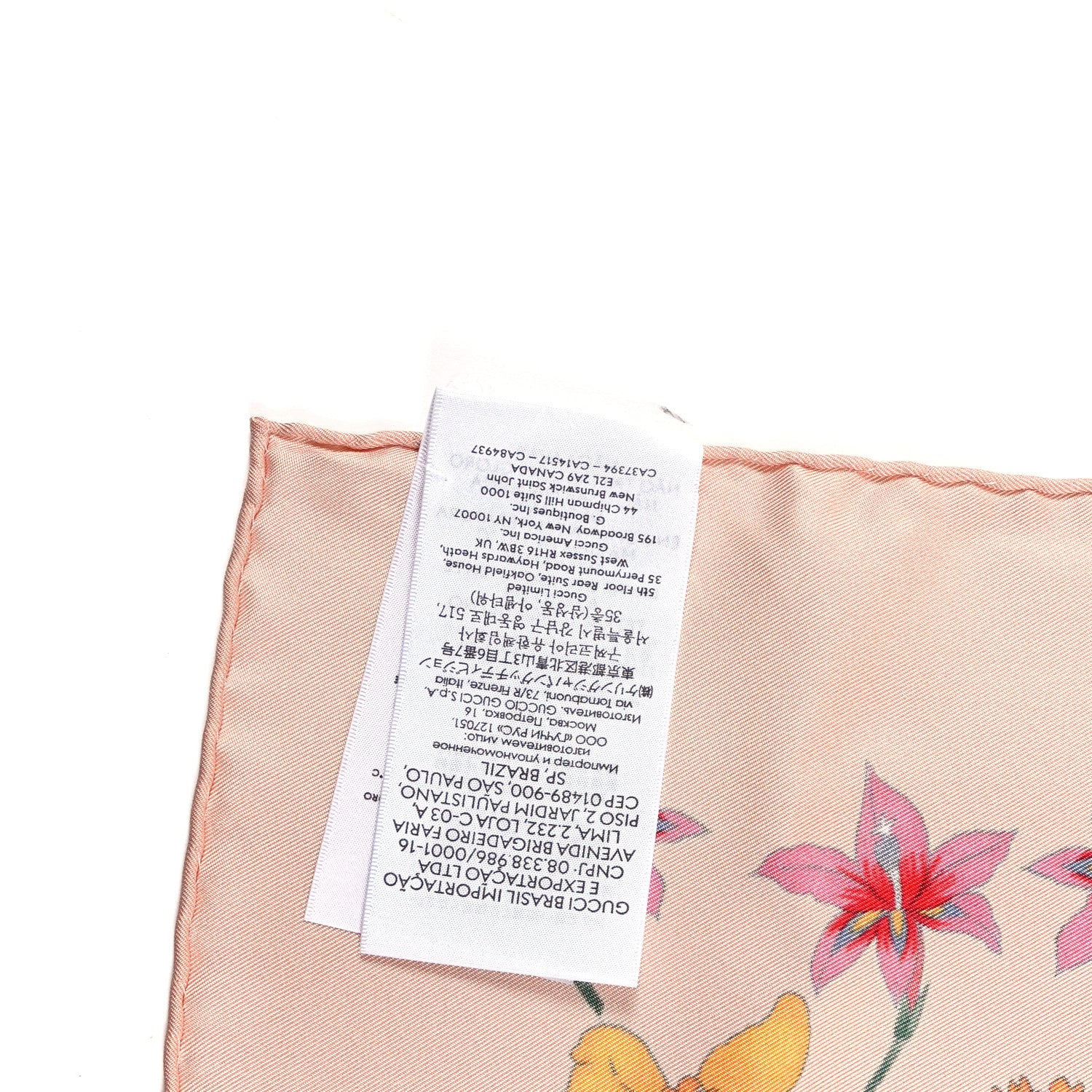 Gucci Silk Twill New Herbarium Square Scarf Roseate 3 of 4