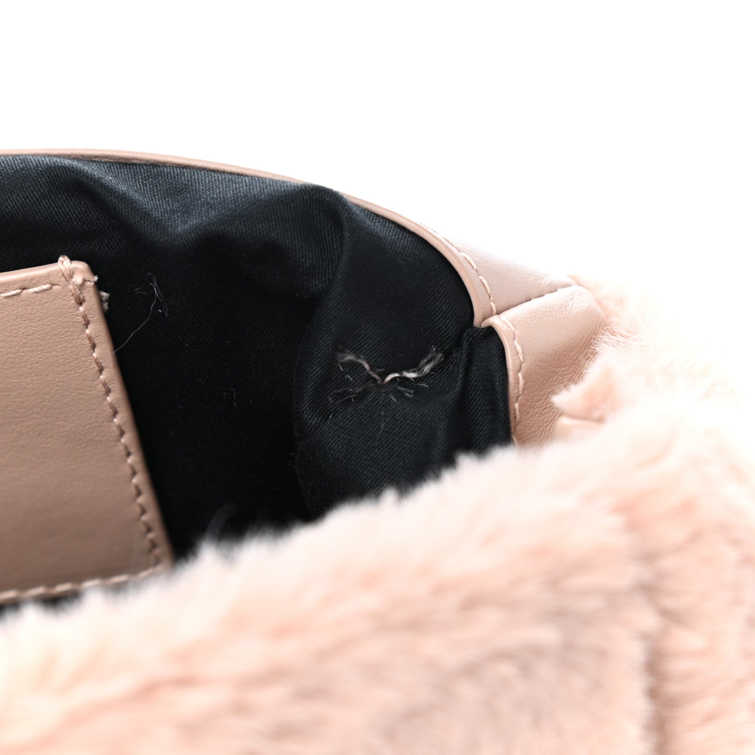 Dolce & Gabbana Faux Fur Watersnake Embellished Lucia Shoulder Bag Pink 13 of 20