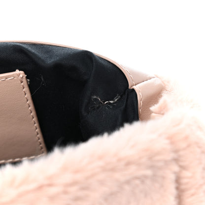 Dolce & Gabbana Faux Fur Watersnake Embellished Lucia Shoulder Bag Pink 13 of 20