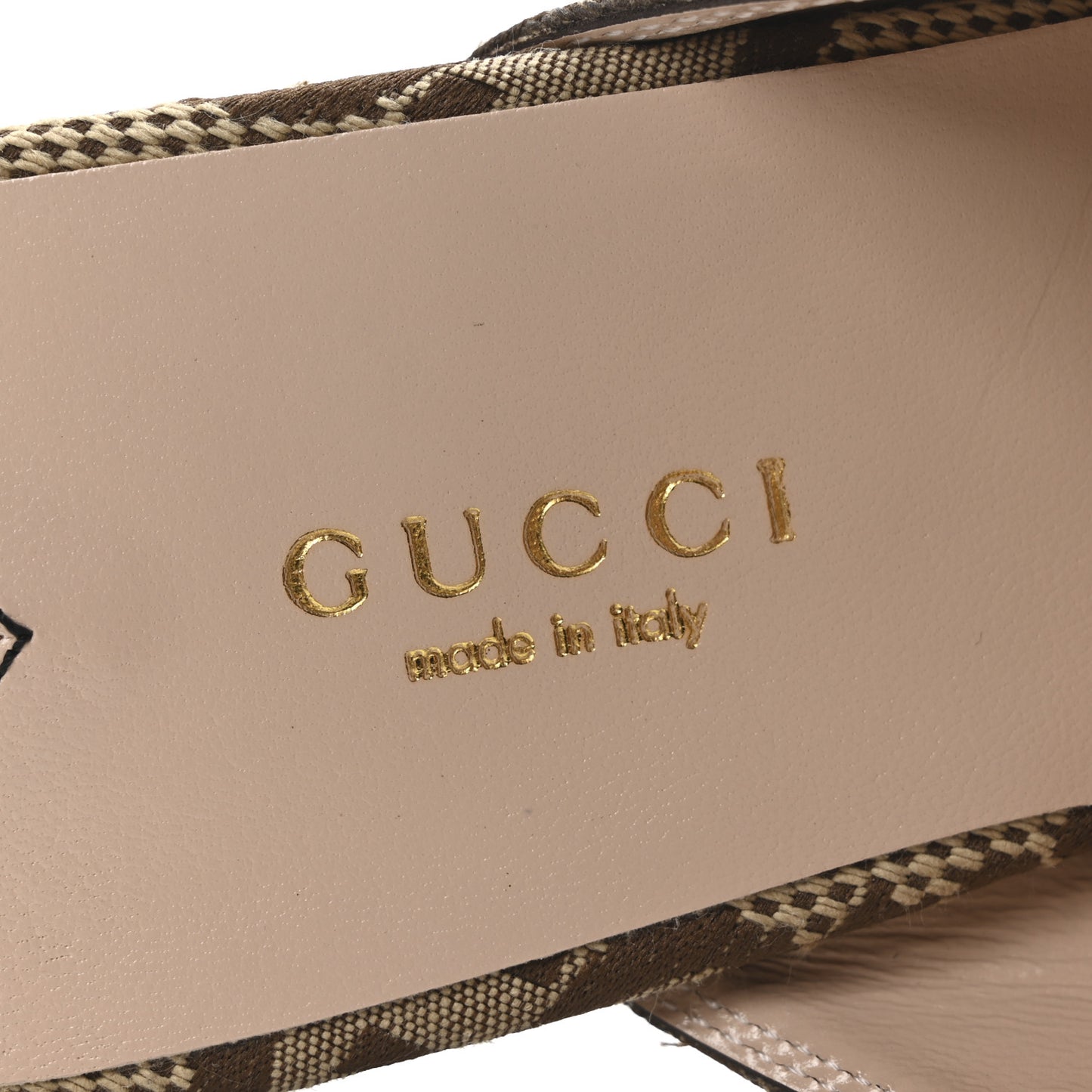 Monogram Jumbo GG Malaga Kid Womens Princetown Slippers 38.5 Camel Ebony New Acero Beige