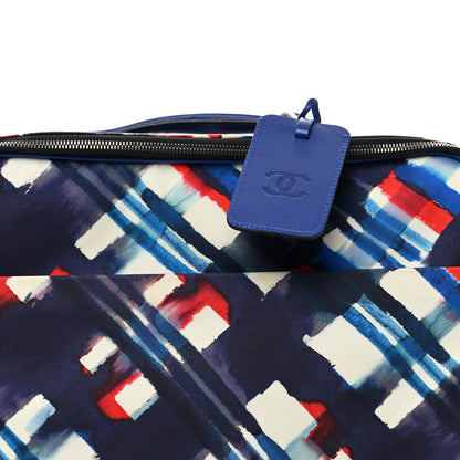 Chanel Nylon Airline Printed Coco Case Trolley White Navy Blue Red 4 of 11