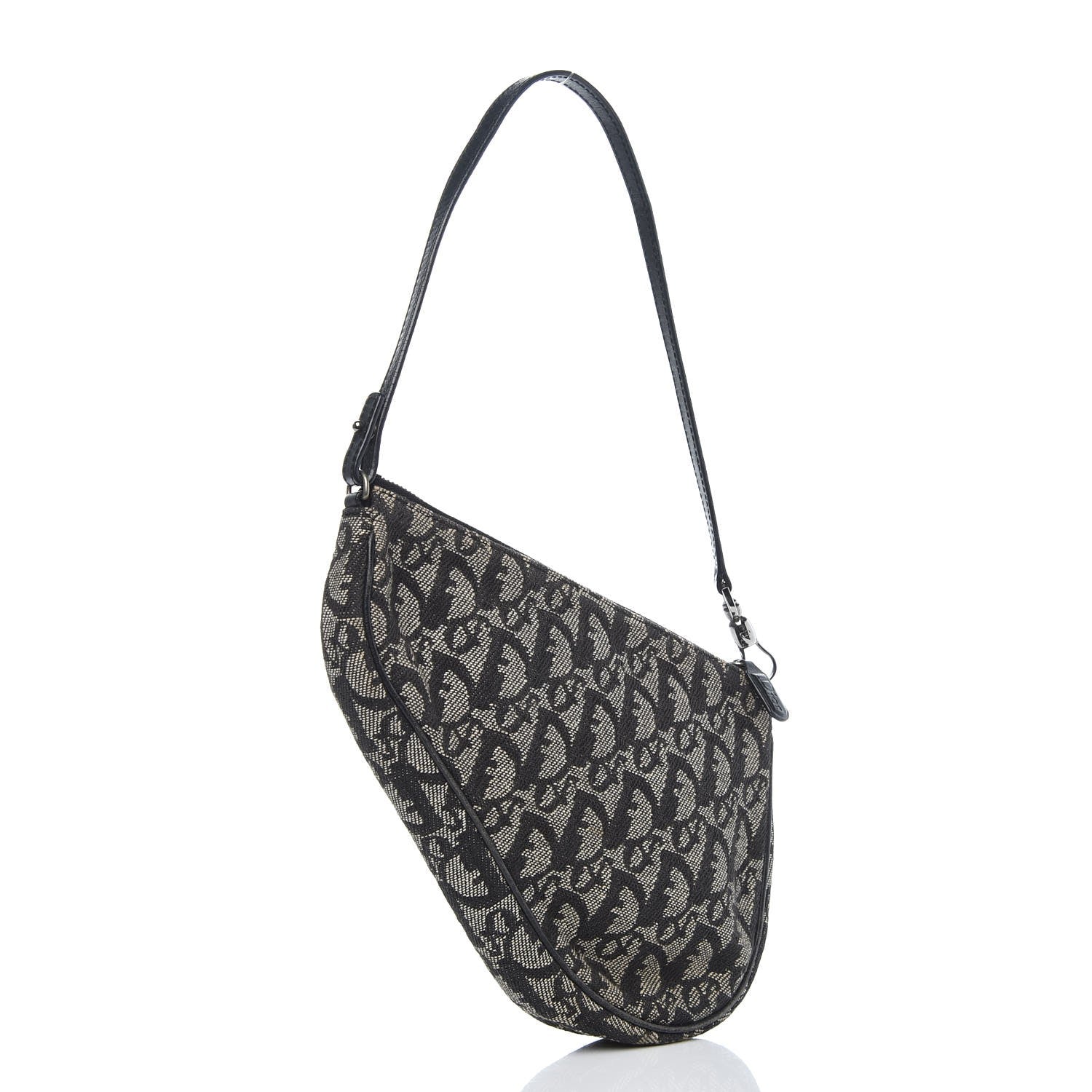 Christian Dior Monogram Mini Saddle Pochette Navy 3 of 8