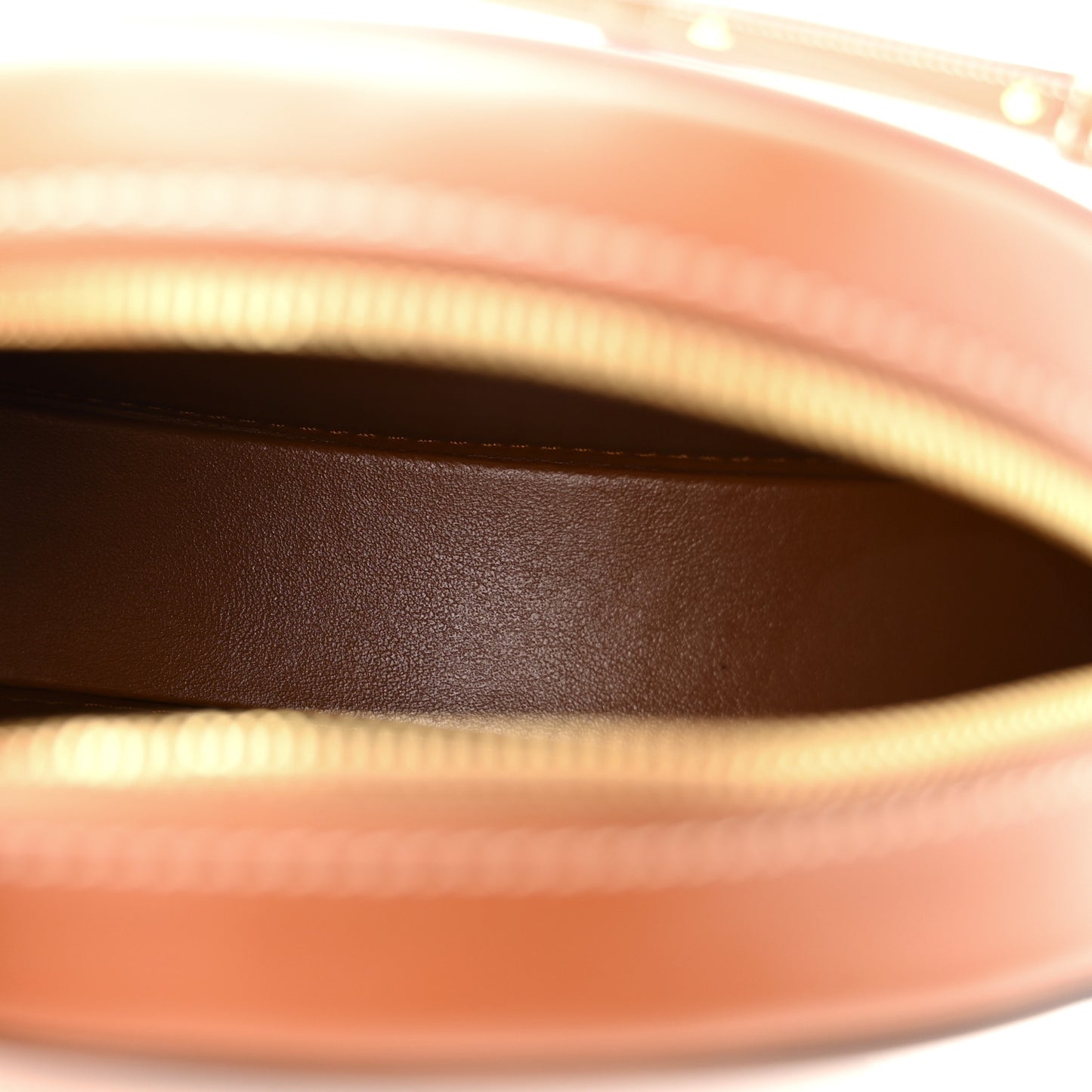 Smooth Calfskin Cuir Small Triomphe Oval Crossbody Purse Tan