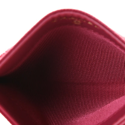 Chanel Caviar Quilted Card Holder Dark Pink 7 of 9
