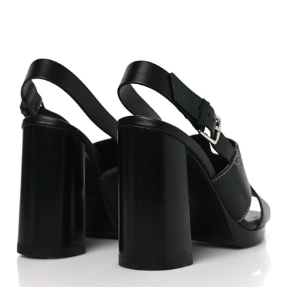 Hermes Calfskin Eris 90 Sandals 37 Black 4 of 8