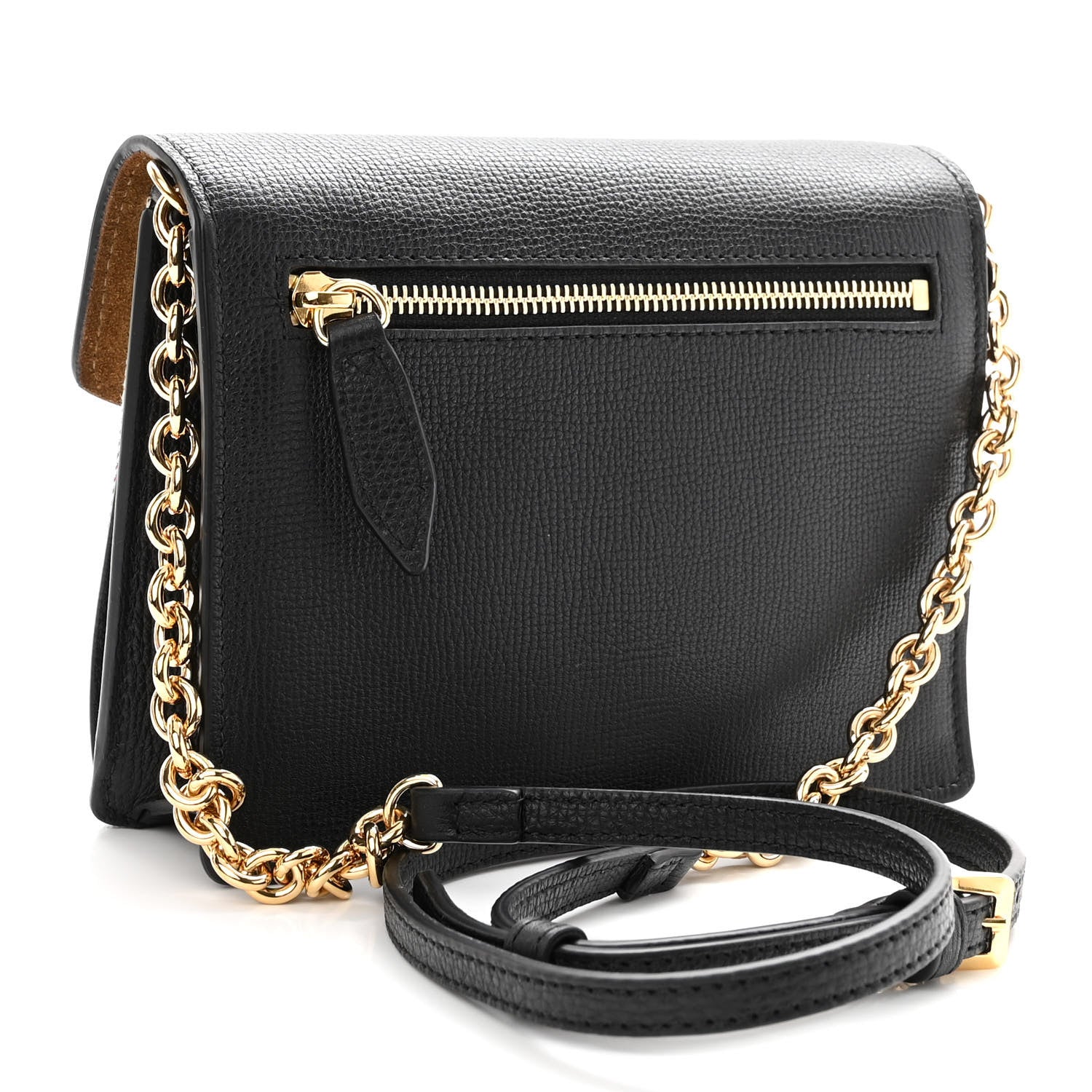 Burberry Derby Calfskin House Check Baby Macken Crossbody Bag Black 2 of 8