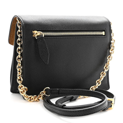 Burberry Derby Calfskin House Check Baby Macken Crossbody Bag Black 2 of 8