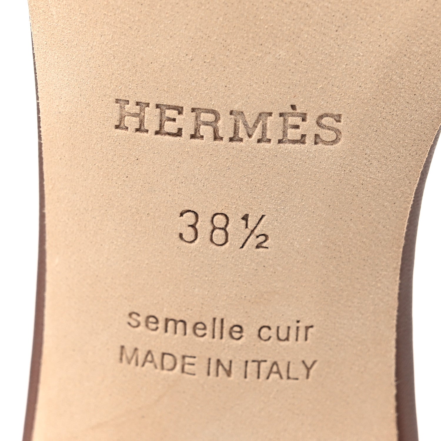 Hermes Calfskin Oasis Sandals 38.5 Gold 8 of 11