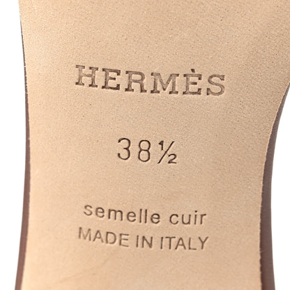 Hermes Calfskin Oasis Sandals 38.5 Gold 8 of 11