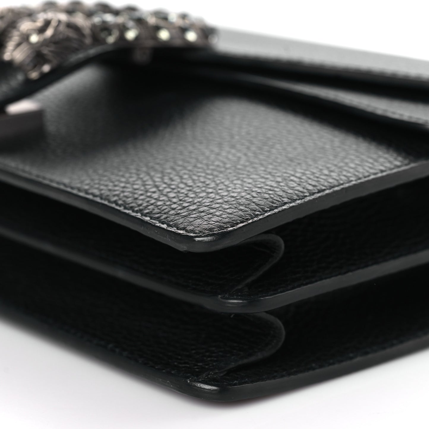 Pebbled Calfskin Small Dionysus Shoulder Bag Black