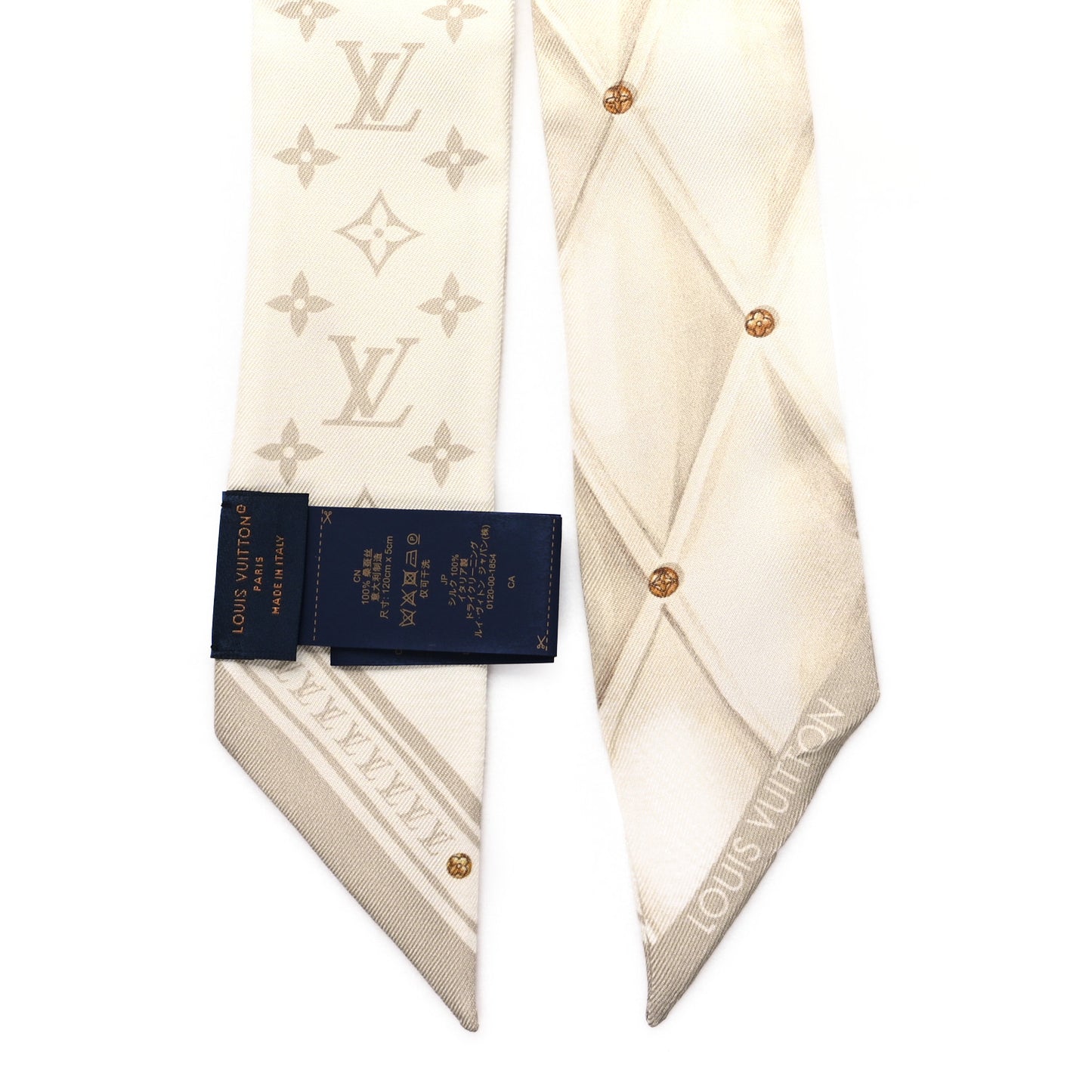 Silk Monogram Malletage BB Bandeau Ivoire
