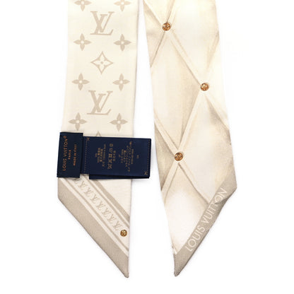 Louis Vuitton Silk Monogram Malletage BB Bandeau Ivoire 2 of 3