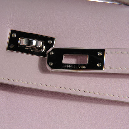 Hermes Swift Kelly Pochette Clutch Rose Dragee 6 of 10