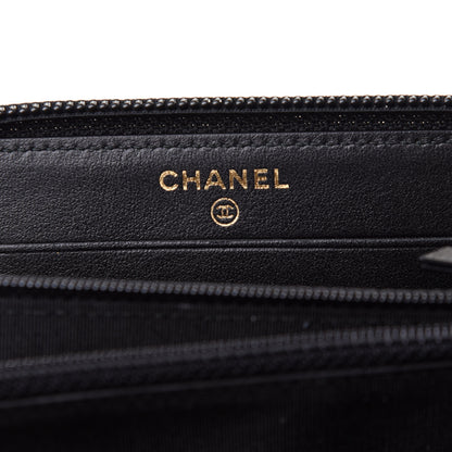 Chanel Caviar Quilted Small Boy Zip Around Wallet Black 6 of 9
