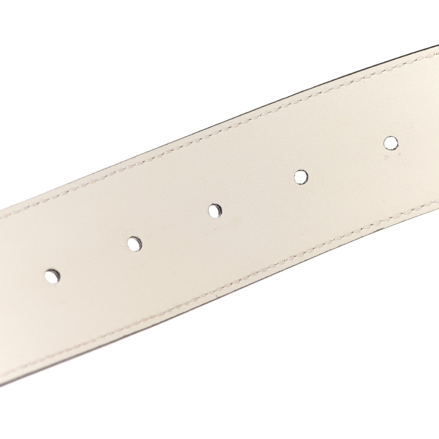 Calfskin Double G 40mm Belt 85 34 Mystic White