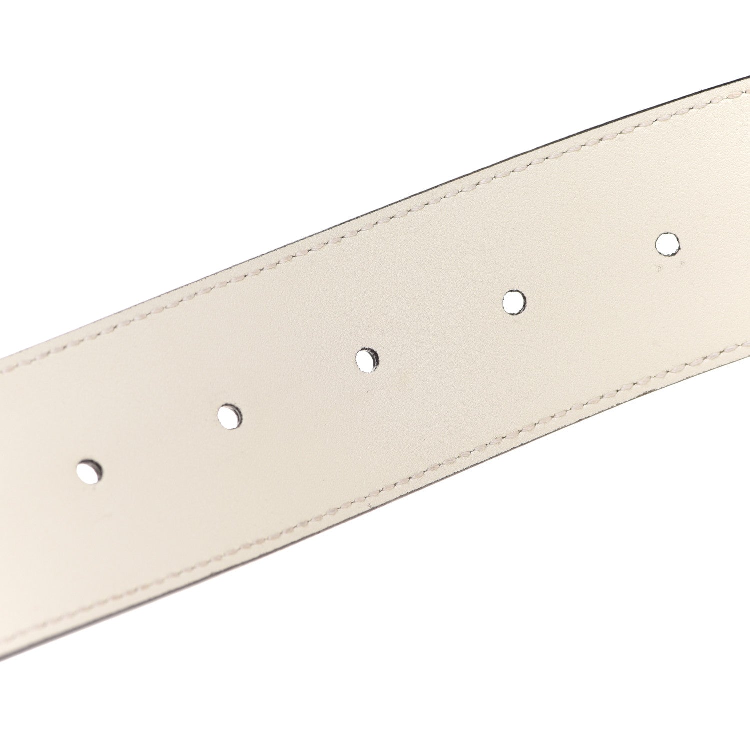 Gucci Calfskin Double G 40mm Belt 85 34 Mystic White 4 of 5