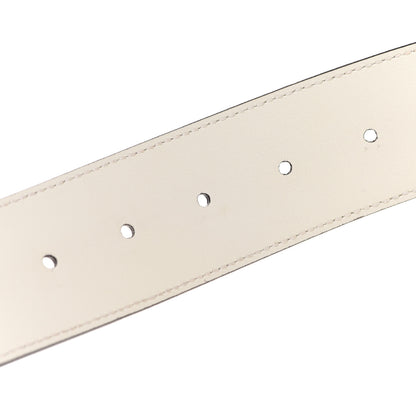 Gucci Calfskin Double G 40mm Belt 85 34 Mystic White 4 of 5