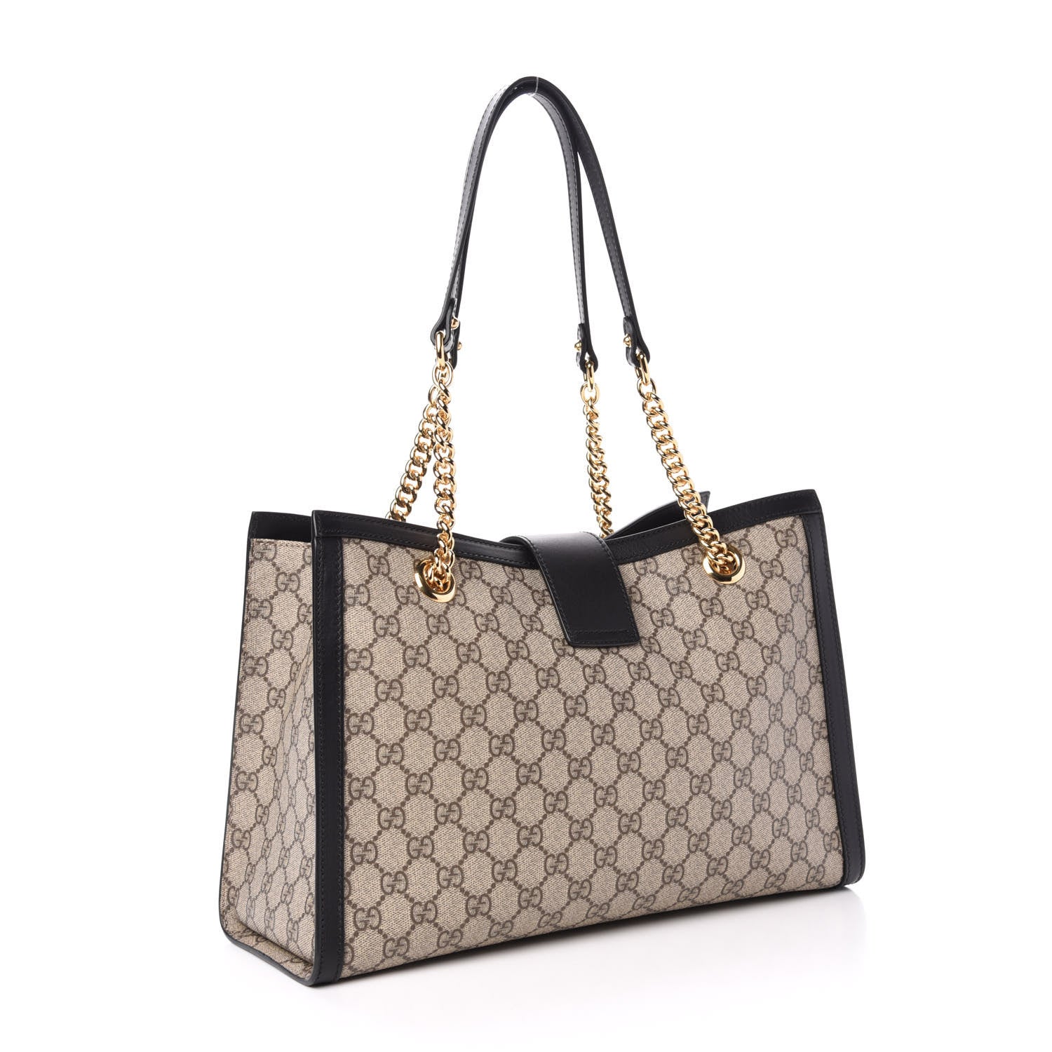 Gucci GG Supreme Monogram Medium Padlock Tote Black 3 of 12