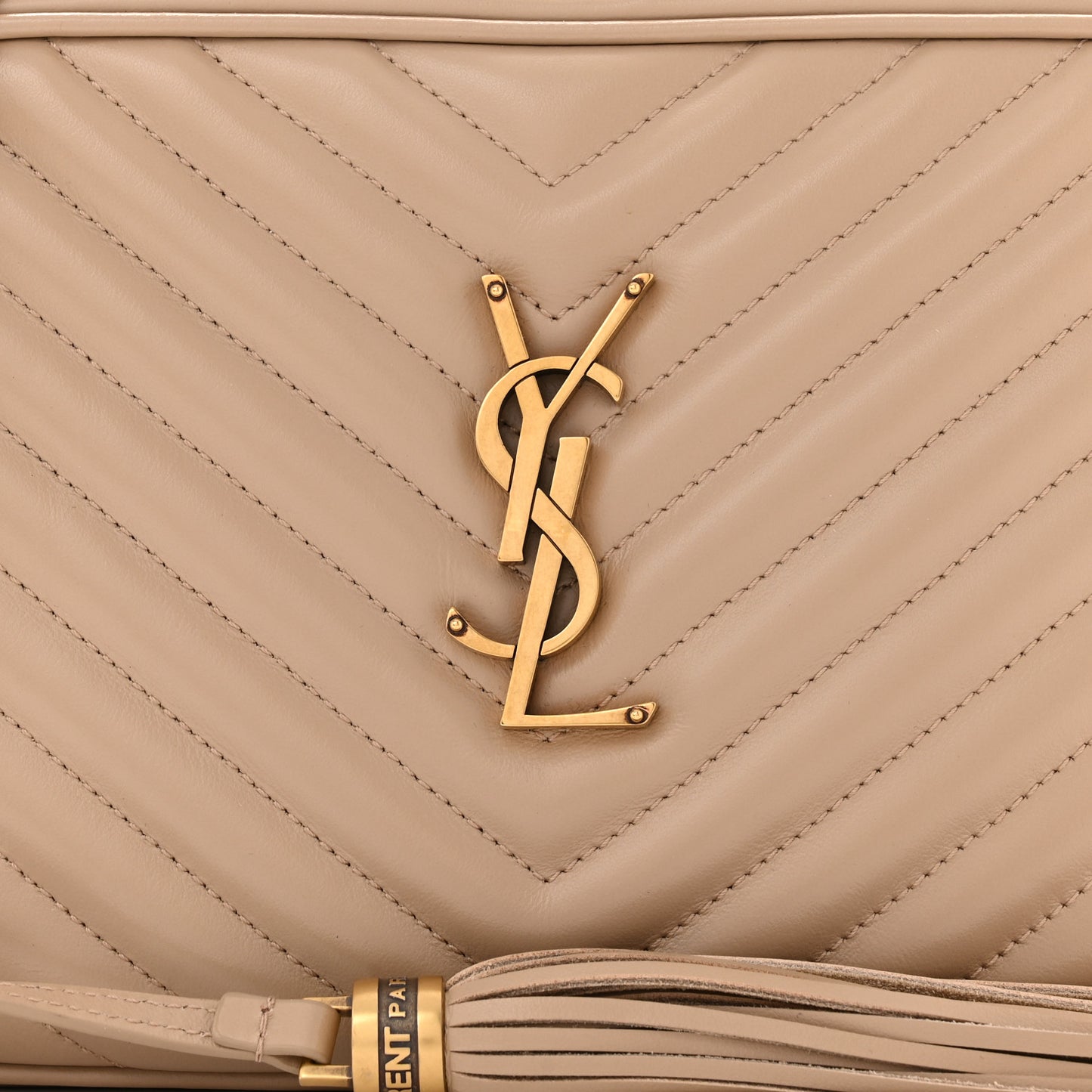 Calfskin Matelasse Monogram Lou Camera Bag Dark Beige