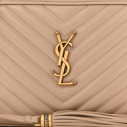 Saint Laurent Calfskin Matelasse Monogram Lou Camera Bag Dark Beige 7 of 10