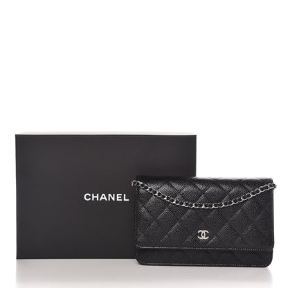 Chanel Caviar Quilted Wallet On Chain WOC Black 8 of 8