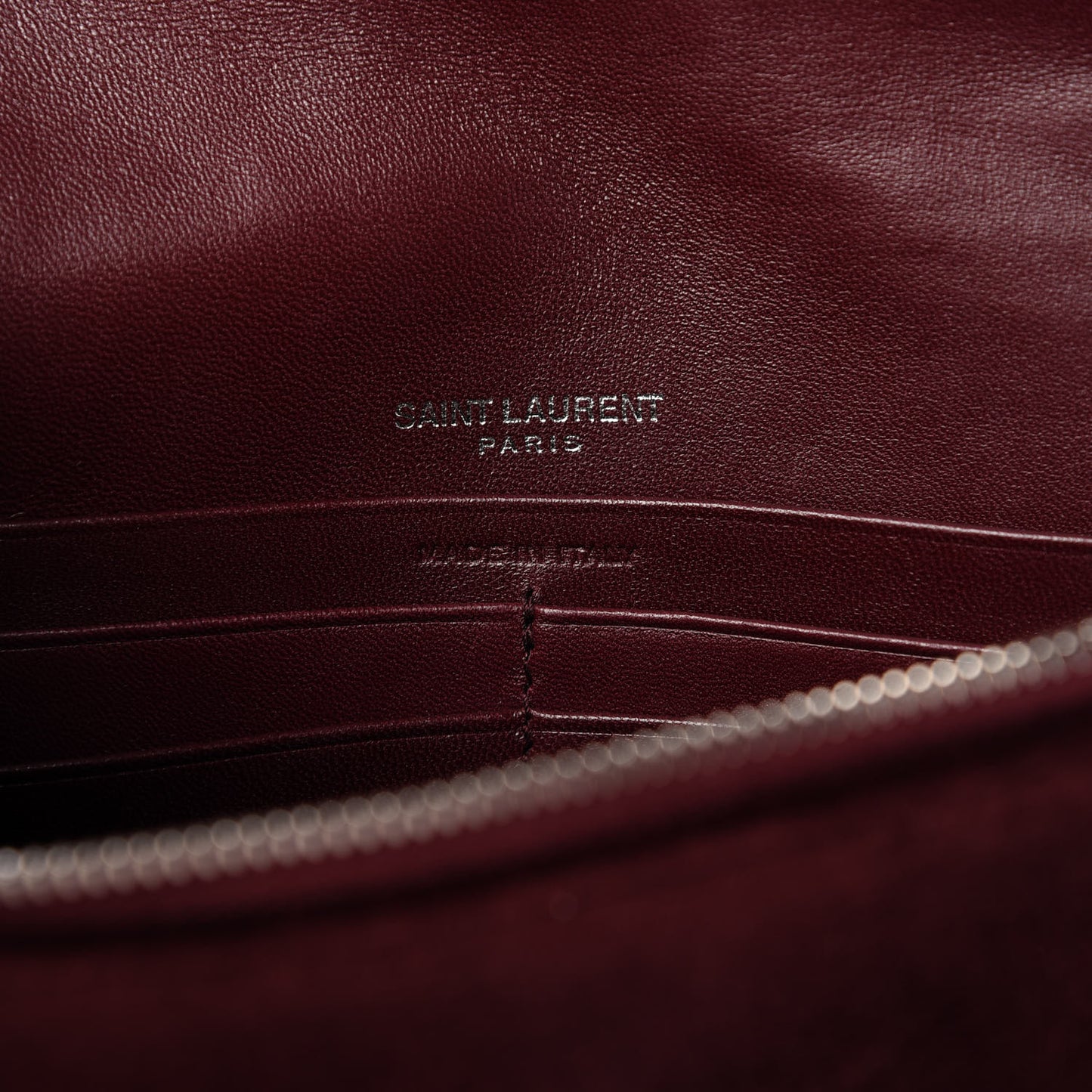 Velvet Crystal Monogram Kate Tassel Shoulder Bag Burgundy