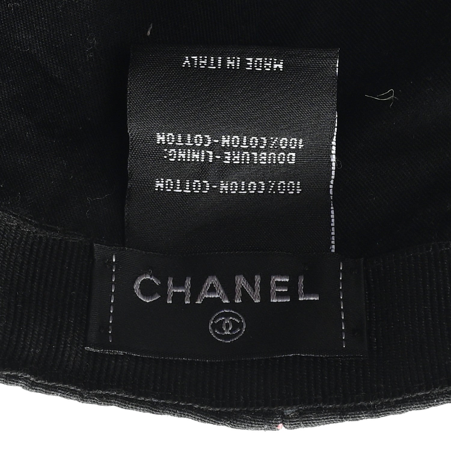 Chanel Cotton CC Cap Hat Black Multicolor 8 of 10
