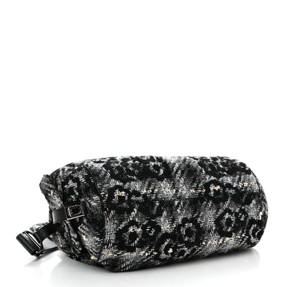 Chanel Tweed Quilted Camellia Shoulder Bag Black 4 of 9