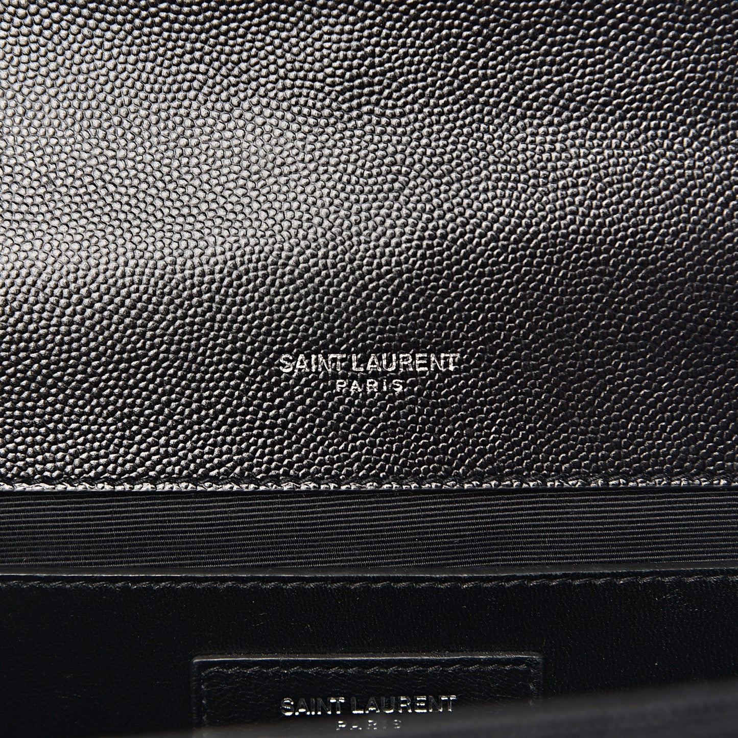Grain De Poudre Textured Mixed Matelasse Triquilt Medium Monogram Satchel Black