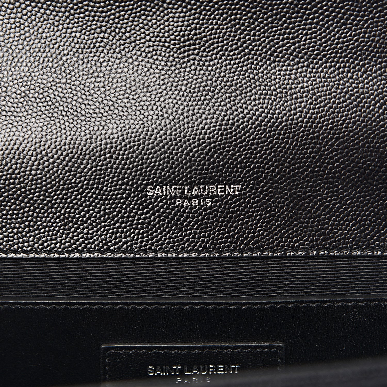 Saint Laurent Grain De Poudre Textured Mixed Matelasse Triquilt Medium Monogram Satchel Black 6 of 11