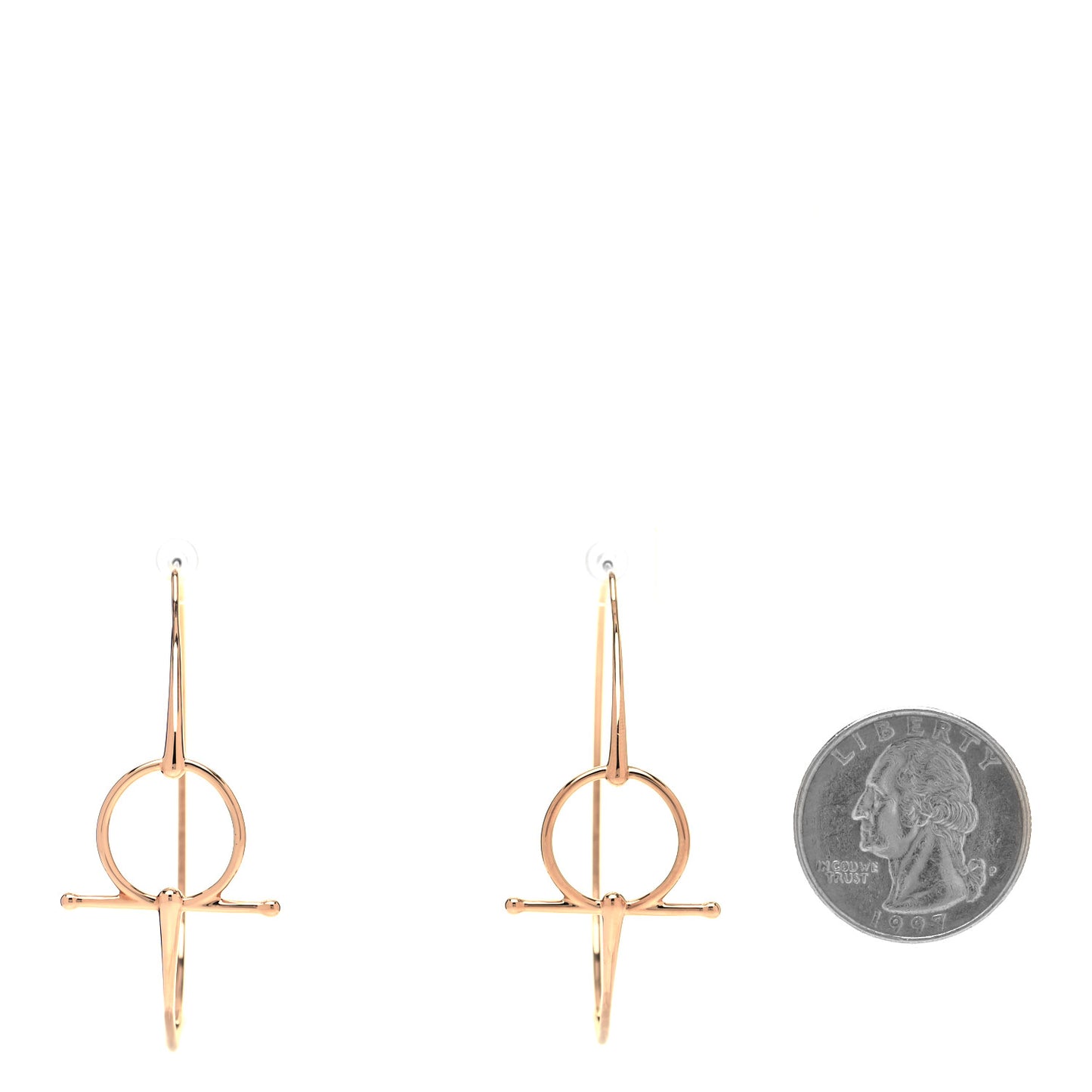 18K Rose Gold Filet D'Or Hoop Earrings