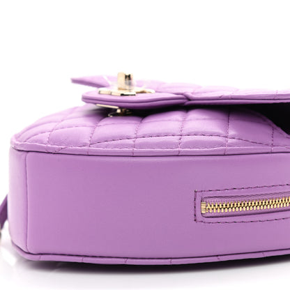 Chanel Lambskin Quilted CC In Love Heart Bag Purple 10 of 11