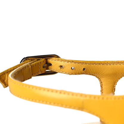 Chanel Lambskin CC Logo Thong Sandals 35 Yellow 10 of 11