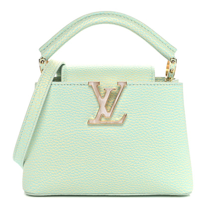 Louis Vuitton Taurillon Summer Stardust Mini Capucines Vert D'eau 1 of 13