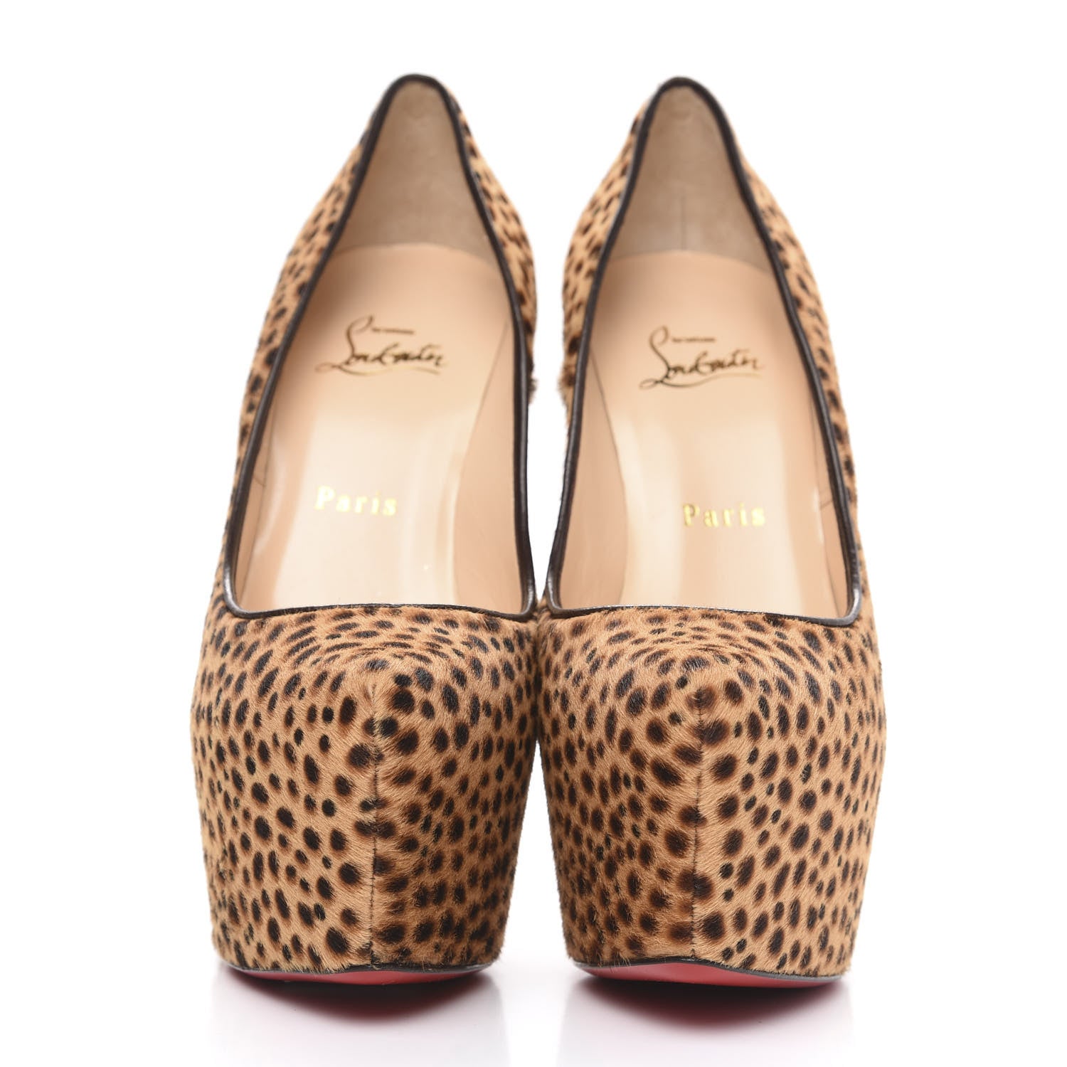 Christian Louboutin Calf Hair Cheetah Print Daffodile 160 Pumps 38 Sahara 2 of 8