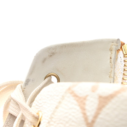 Louis Vuitton Monogram Giant Stellar Sneaker Boots 38 Khaki White Beige 11 of 17