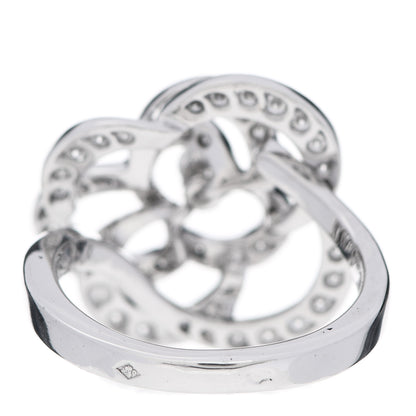 Chanel 18K White Gold Diamond Fil de Camelie Ring 49 5 4 of 7