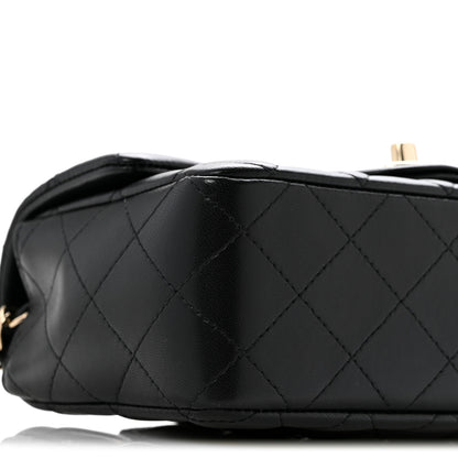 Chanel Lambskin Quilted Mini Rectangular Flap Black 9 of 13