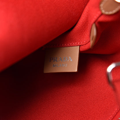 Prada Canapa Small Shopping Tote Rosso 6 of 13