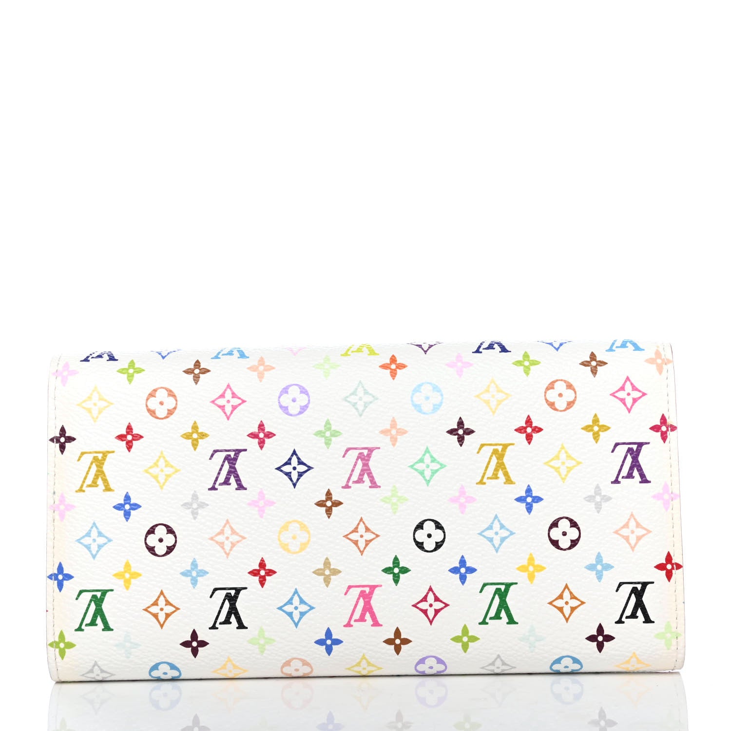 Louis Vuitton Monogram Multicolor Sarah Wallet White Anie 2 of 4