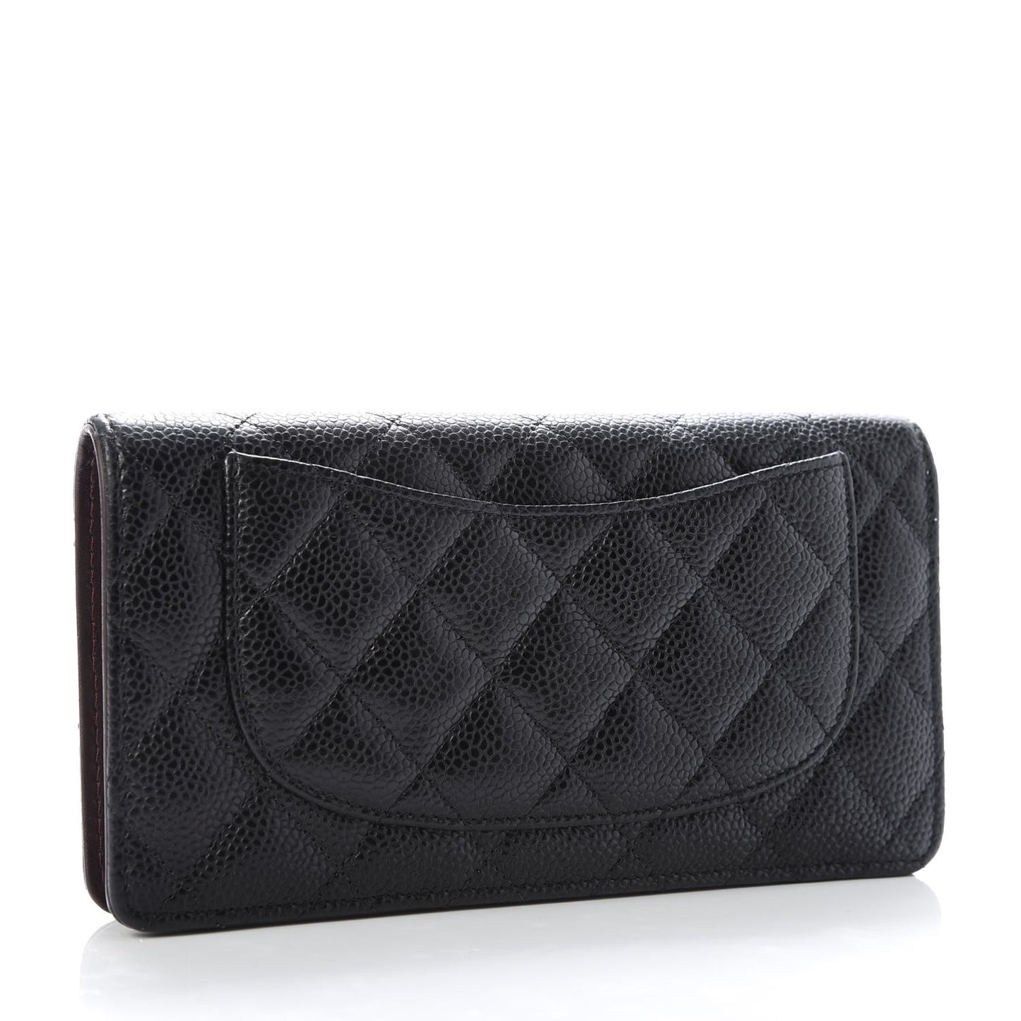 Caviar Quilted Yen Wallet Black