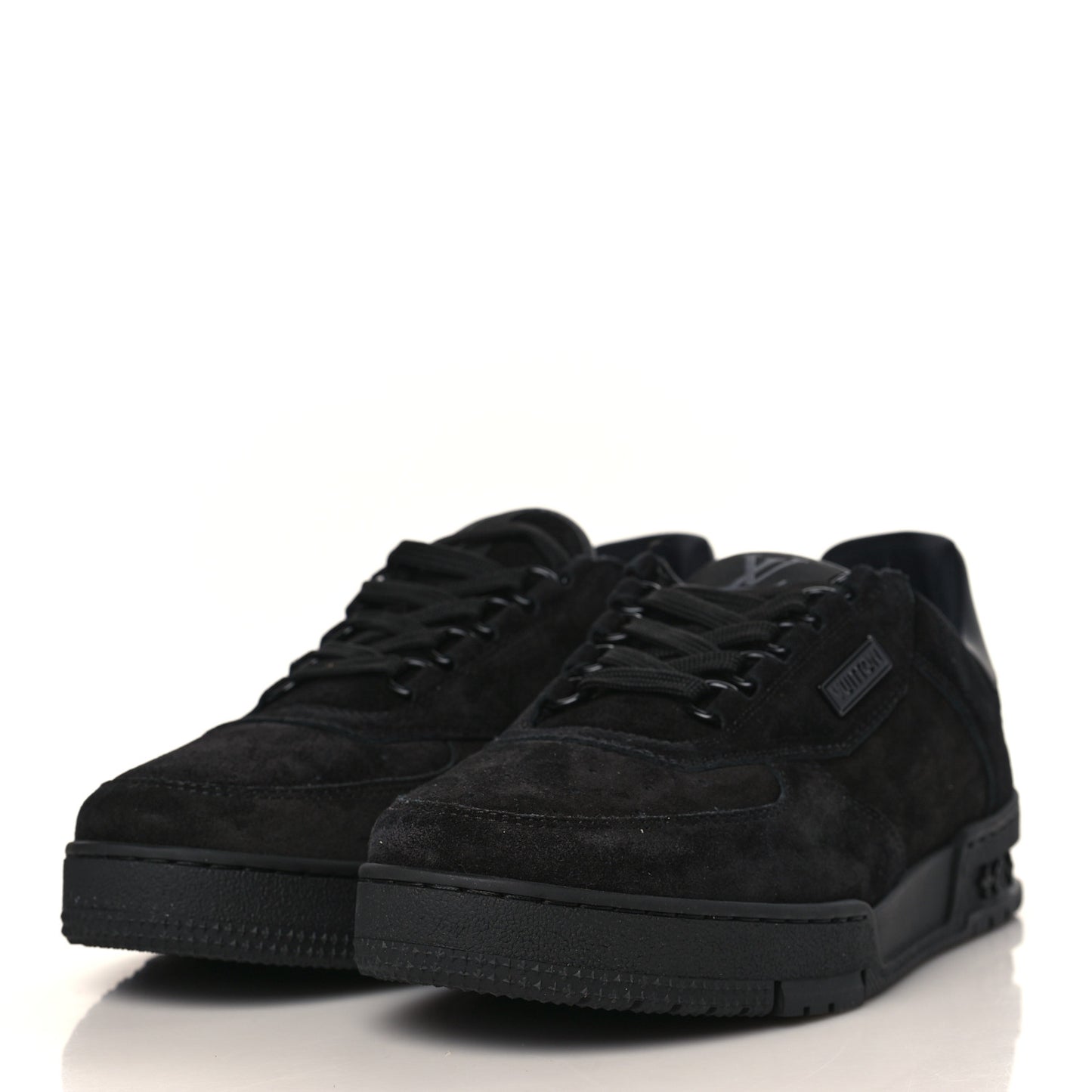 Suede Mens LV Trainer Sneakers 6.5 Black