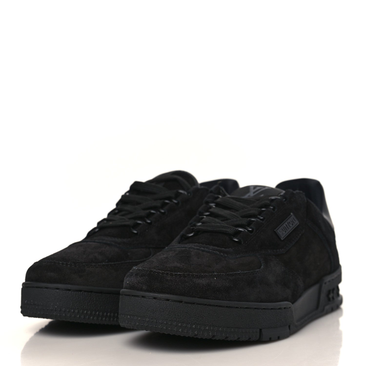 Louis Vuitton Suede Mens LV Trainer Sneakers 6.5 Black 3 of 9