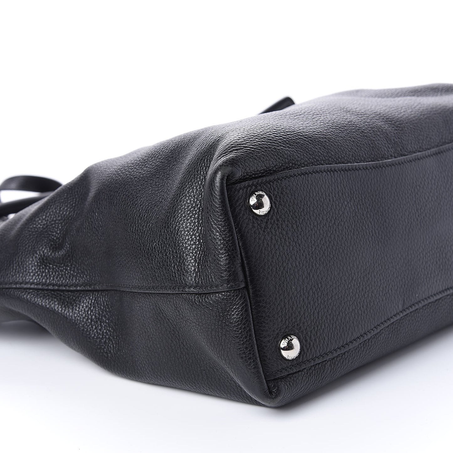 Vitello Daino Shopping Tote Black