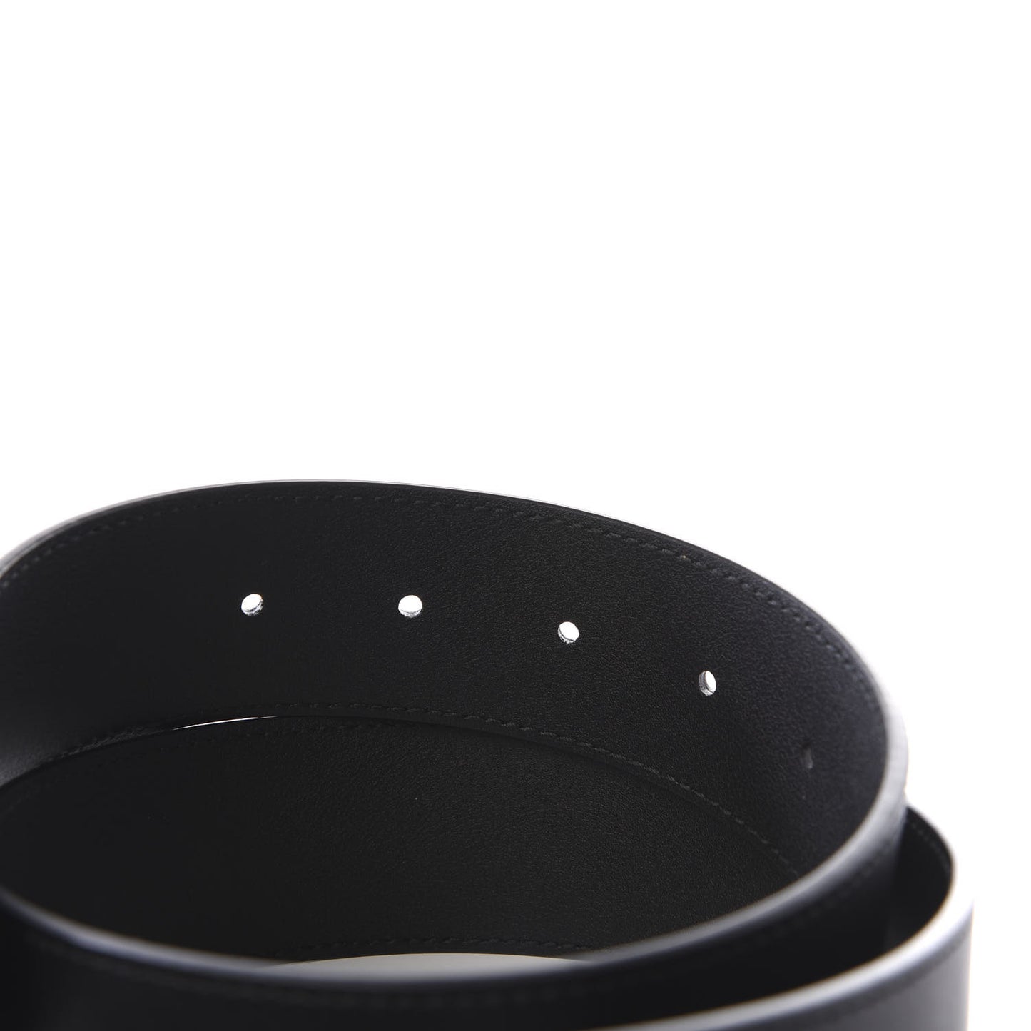 Moon Calfskin Pearl Double G 40mm Belt 85 34 Black Cream