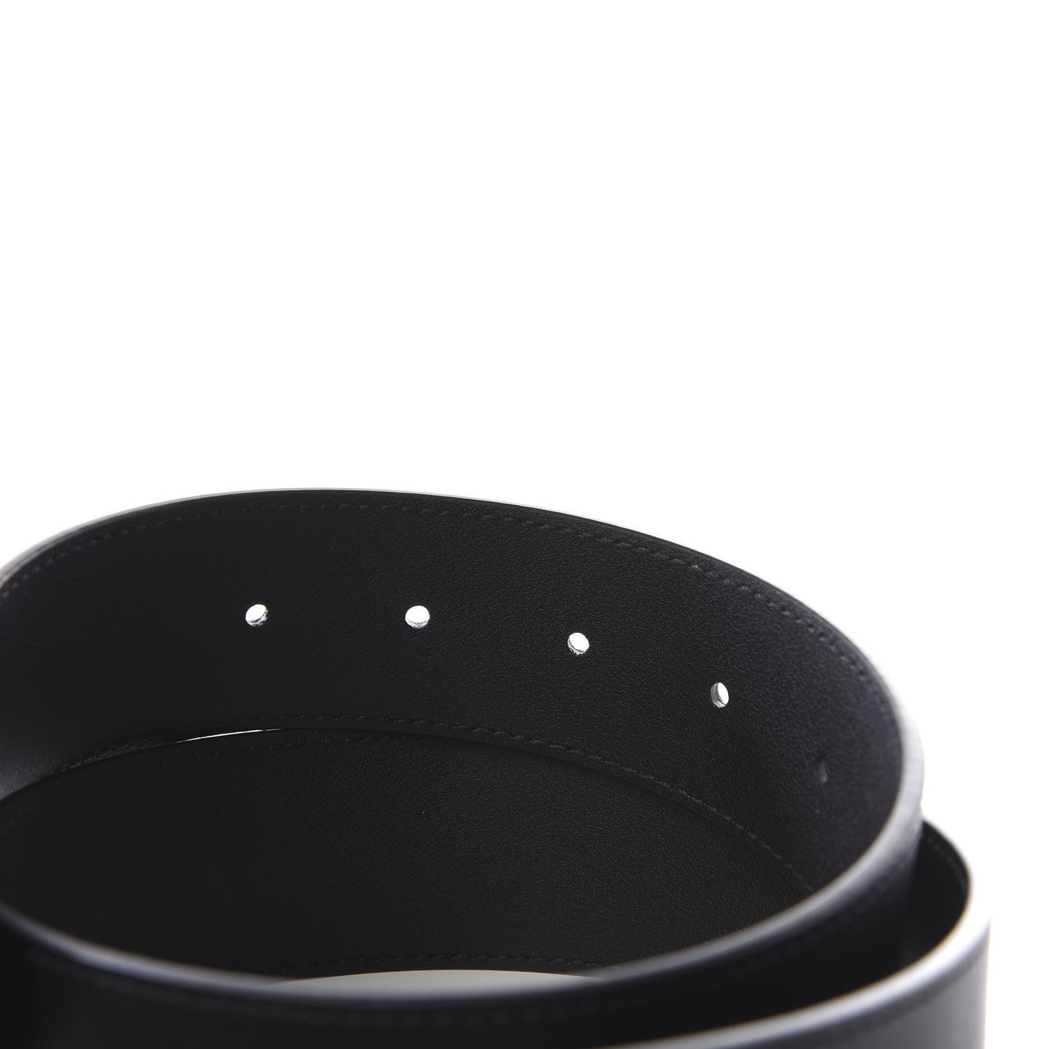Gucci Moon Calfskin Pearl Double G 40mm Belt 85 34 Black Cream 3 of 5